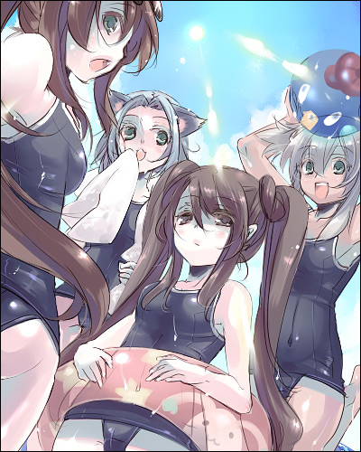 precis neumann, meracle chamlotte, lymle lemuri phi, and souffle rosetti (star ocean and 3 more) drawn by hizuki_(hidu_aki)