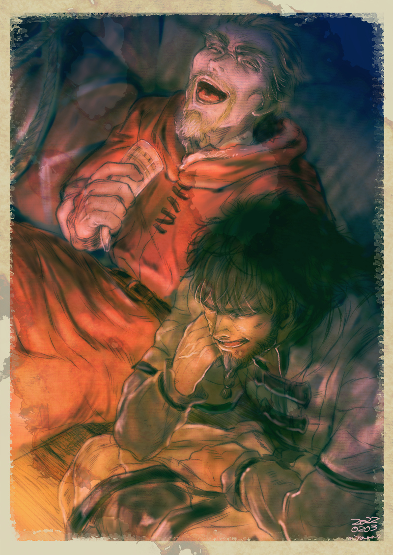 askeladd and bjorn (vinland saga) drawn by miyamainuzo