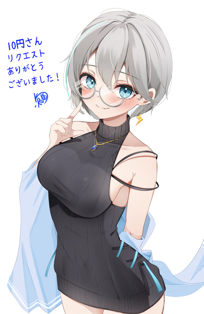 kandachi seina (indie virtual youtuber) drawn by kamimori_kuuraku