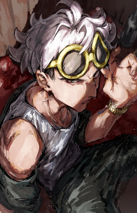 guzma (pokemon and 1 more) drawn by akebwanwan