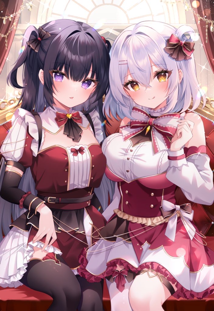 chiaki hikari and anjou mikage (mahou shoujo ririimea) drawn by ymkrnchan