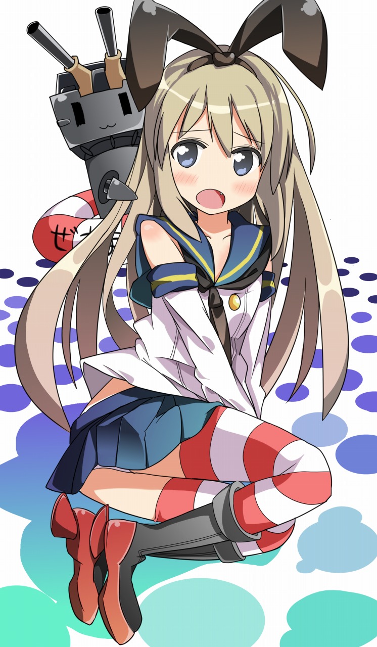 shimakaze and rensouhou-chan (kantai collection) drawn by tantan_men_(dragon)