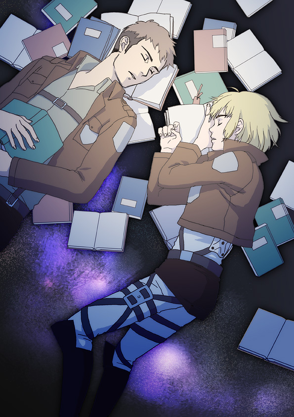 armin arlert and jean kirstein (shingeki no kyojin) drawn by 3459ym