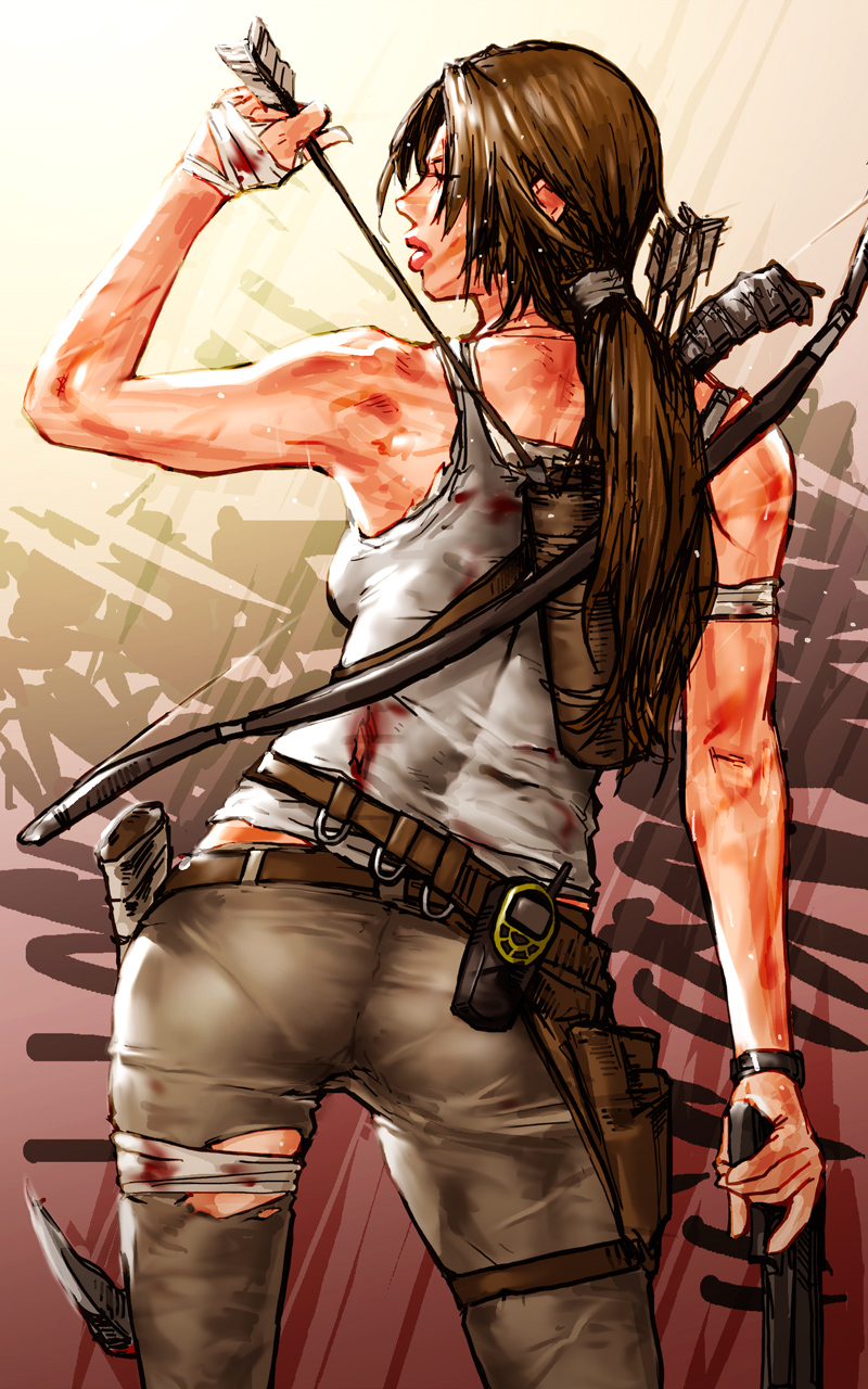 lara croft (tomb raider and 1 more) drawn by take_(draghignazzo)