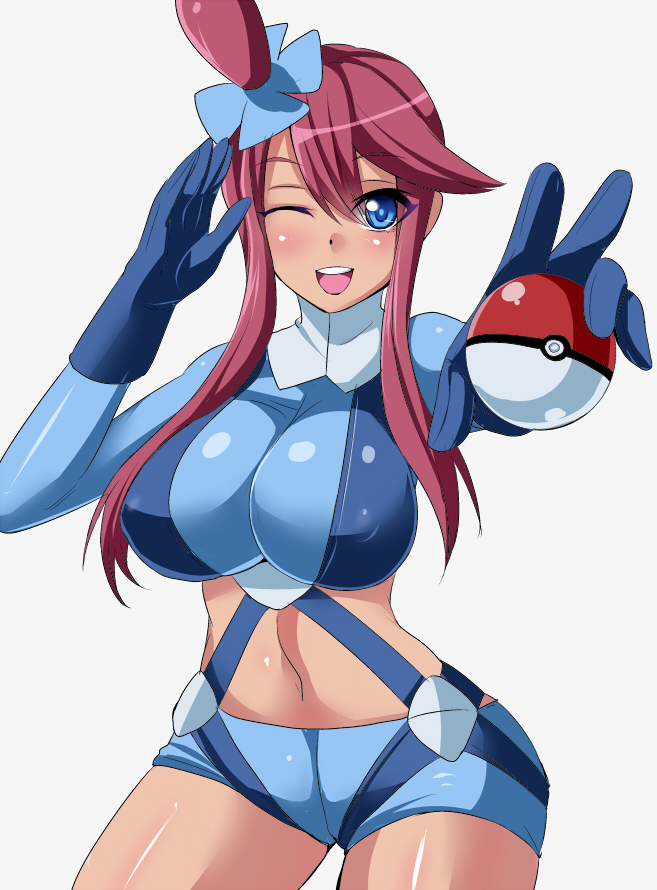 skyla (pokemon and 2 more) drawn by nishida_megane