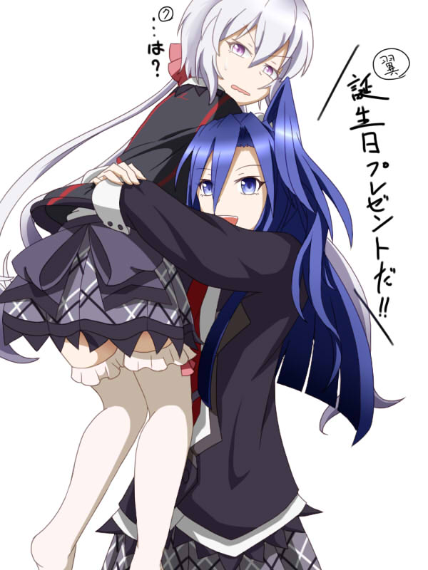 yukine chris and kazanari tsubasa (senki zesshou symphogear) drawn by hiiragi_natsume