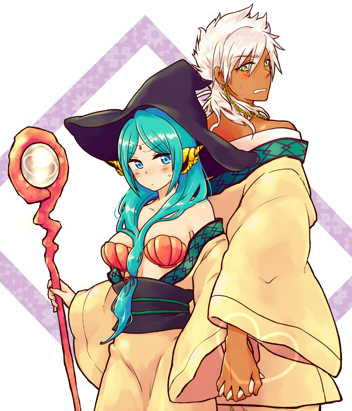 yamuraiha and sharrkan (magi the labyrinth of magic) drawn by shiroan_(lrksr)