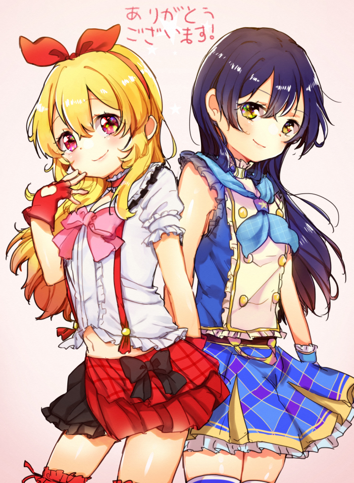 sonoda umi and hoshimiya ichigo (love live! and 3 more) drawn by mofun