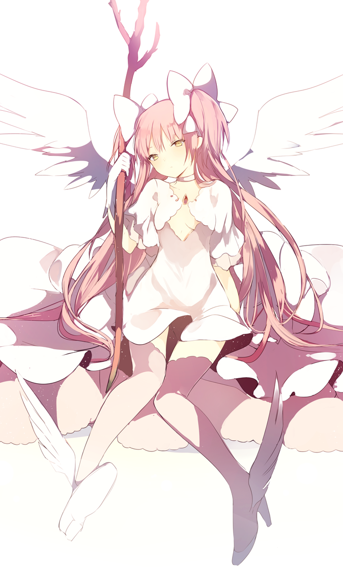 kaname madoka and ultimate madoka (mahou shoujo madoka magica) drawn by lpip