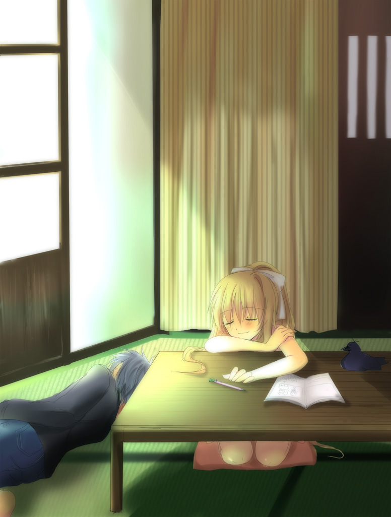 kamio misuzu and kunisaki yukito (air) drawn by kayune_niu