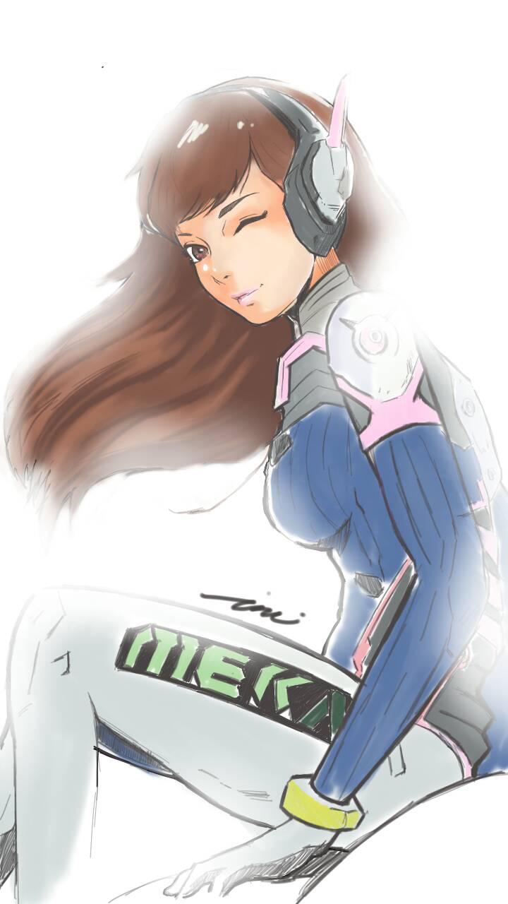 d.va (overwatch and 1 more) drawn by aidil_uzaimi