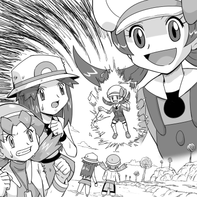 leaf, lyra, and kris (pokemon and 5 more) drawn by pokemoa