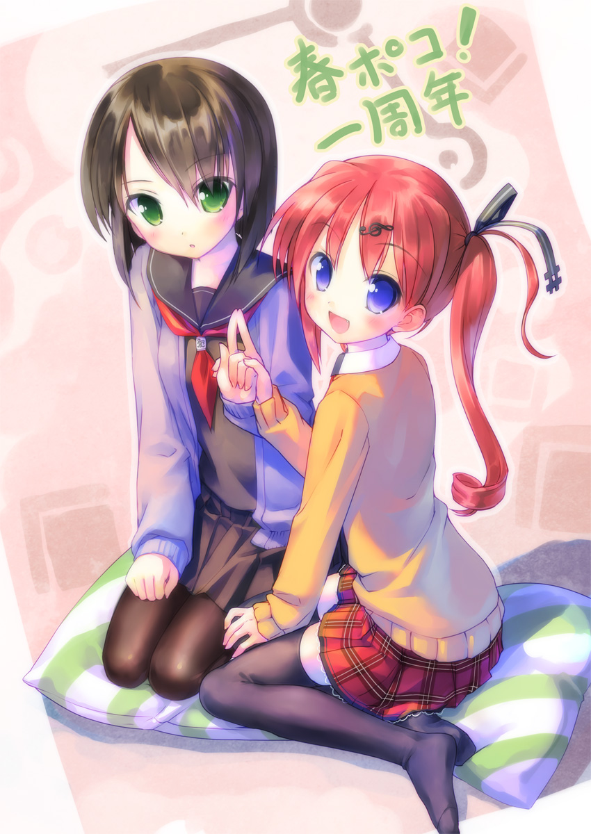 nonomiya ai and nakano haruka (shunki gentei poco a poco!) drawn by takoyaki_(roast)