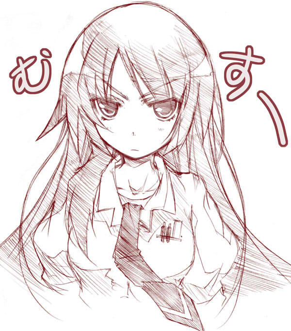 senjougahara hitagi (monogatari and 1 more) drawn by yumesato_makura