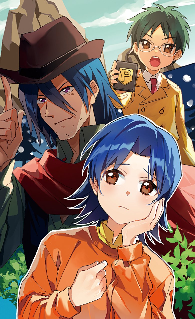 yamada sanae, yamada ichirou, and nishiyama shigekazu (jinzou konchuu kabutoborg vxv) drawn by kuroda_(kuro_yyy)