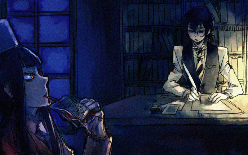 alucard, girlycard, and walter c. dornez (hellsing and 1 more) drawn by duthcjs