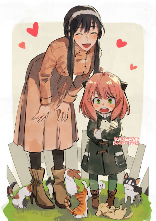 yor briar and anya (spy x family) drawn by kadeart