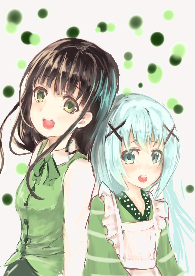 kafuu chino and ujimatsu chiya (gochuumon wa usagi desu ka?) drawn by teaspoon_(teabreak_otya)