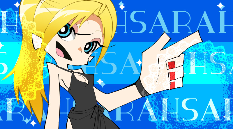 sarah bryant (panty & stocking with garterbelt and 1 more) drawn by soudou_utsumi