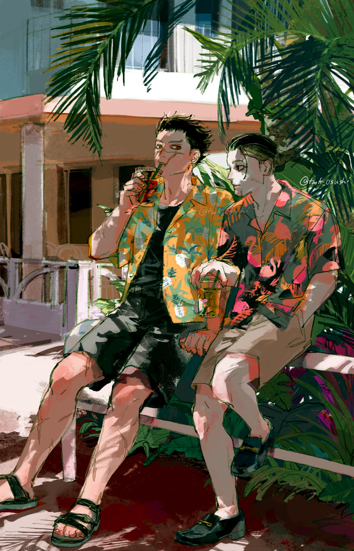 sugimoto saichi and ogata hyakunosuke (golden kamuy) drawn by tmk_osushi