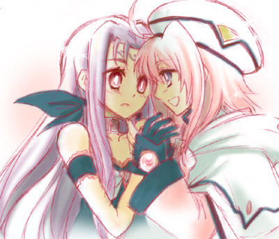 caro ru lushe, lutecia alpine, kerykeion, and asclepius (lyrical nanoha and 1 more)