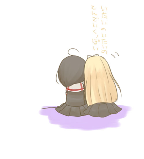 shigure and yuudachi (kantai collection) drawn by hachi_(lgm)