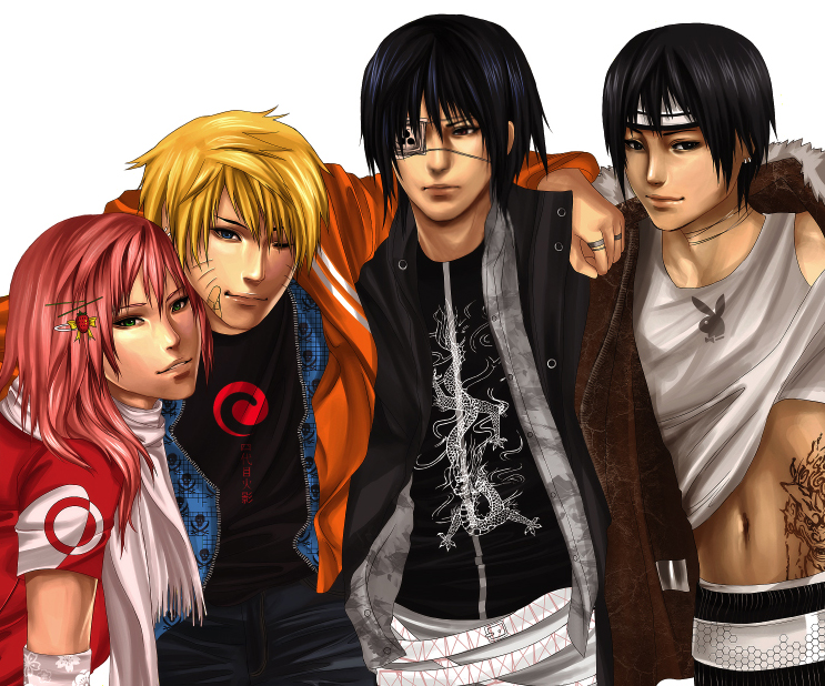 haruno sakura, uzumaki naruto, uchiha sasuke, and sai (naruto and 2 more)