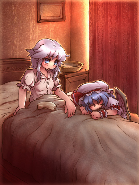 remilia scarlet and izayoi sakuya (touhou) drawn by sankuma