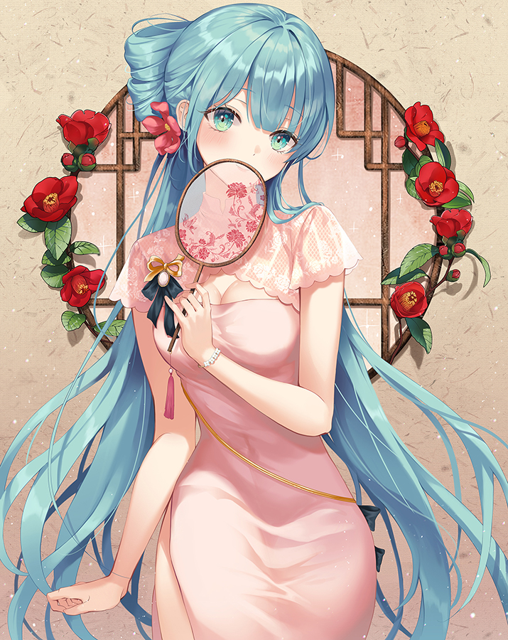 hatsune miku and shaohua hatsune miku (vocaloid) drawn by heeri