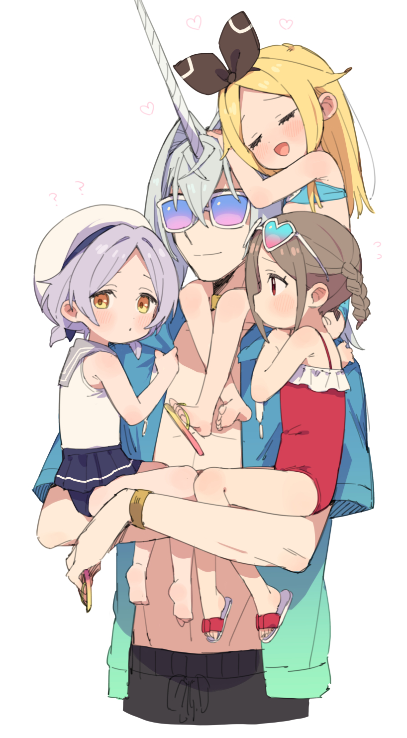 lily, maare, unicorn, and alice (original) drawn by moyori