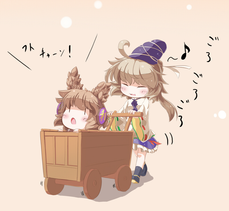 toyosatomimi no miko and mononobe no futo (touhou) drawn by mochinabe