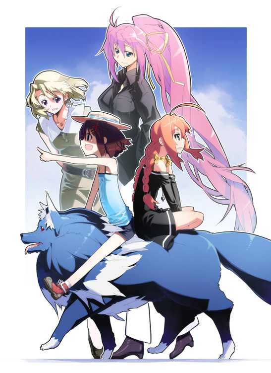 yagami hayate, vita, signum, shamal, and zafira (lyrical nanoha and 3 more) drawn by i-iv_(longman)