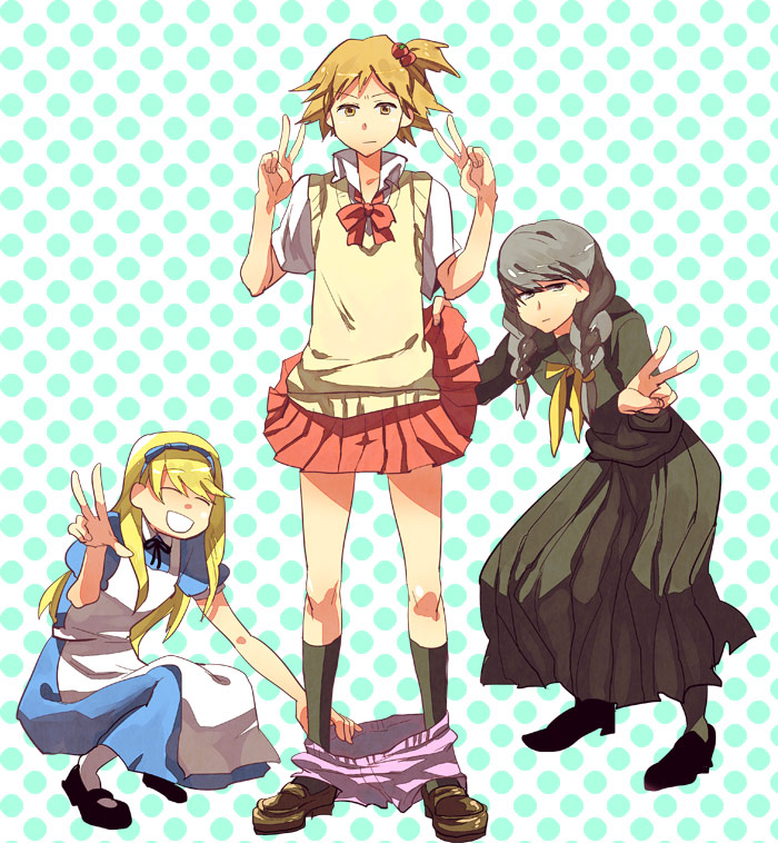 narukami yu, alice, hanamura yousuke, and kuma (persona and 2 more) drawn by ishiwari