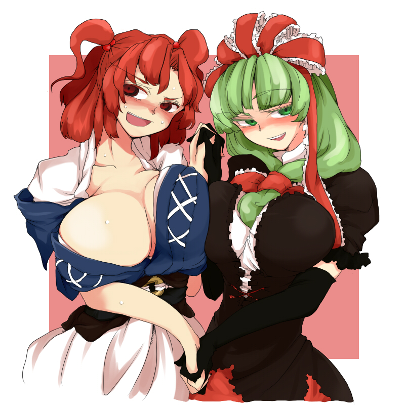 kagiyama hina and onozuka komachi (touhou) drawn by toriga_naku