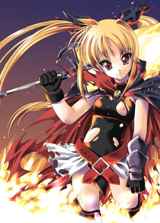 fate testarossa and bardiche (lyrical nanoha and 2 more) drawn by ootori_mahiro
