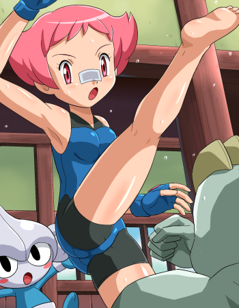 machamp, maylene, and meditite (pokemon and 1 more) drawn by pokemoa