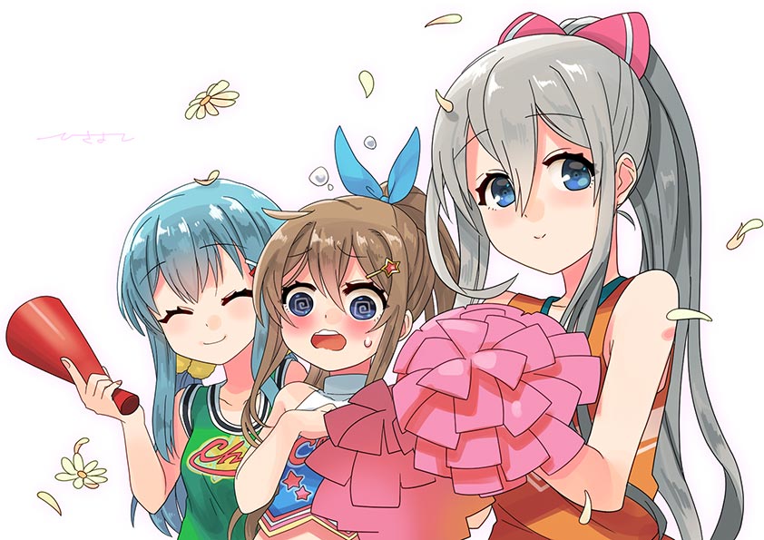 hoshiumi koyoi, hassaku tsuyuri, and tokikuni sora (ensemble girls!) drawn by hisayoshi_(hisa)