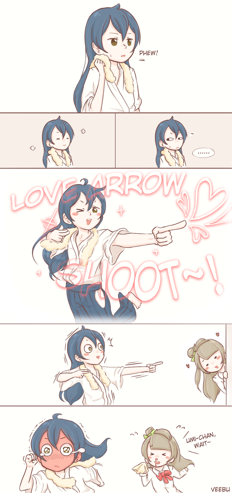 sonoda umi and minami kotori (love live! and 1 more) drawn by friedbun