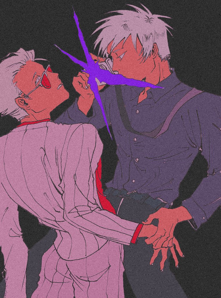 akagi shigeru and hirayama yukio (fukumoto mahjong and 1 more) drawn by nanji_yuan_zhumin