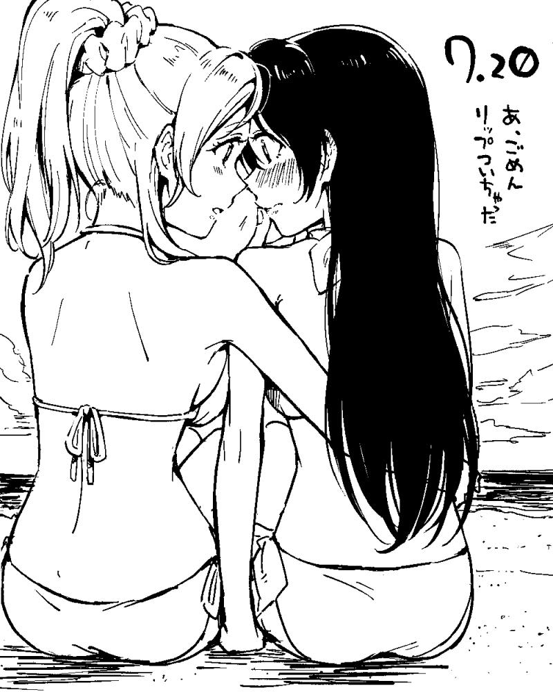 sonoda umi and ayase eli (love live! and 1 more) drawn by yukiiti