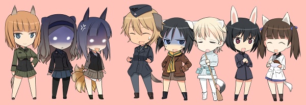 nikka edvardine katajainen, kanno naoe, waltrud krupinski, edytha rossmann, aleksandra i. pokryshkin, and 3 more (world witches series and 1 more) drawn by shimada_fumikane