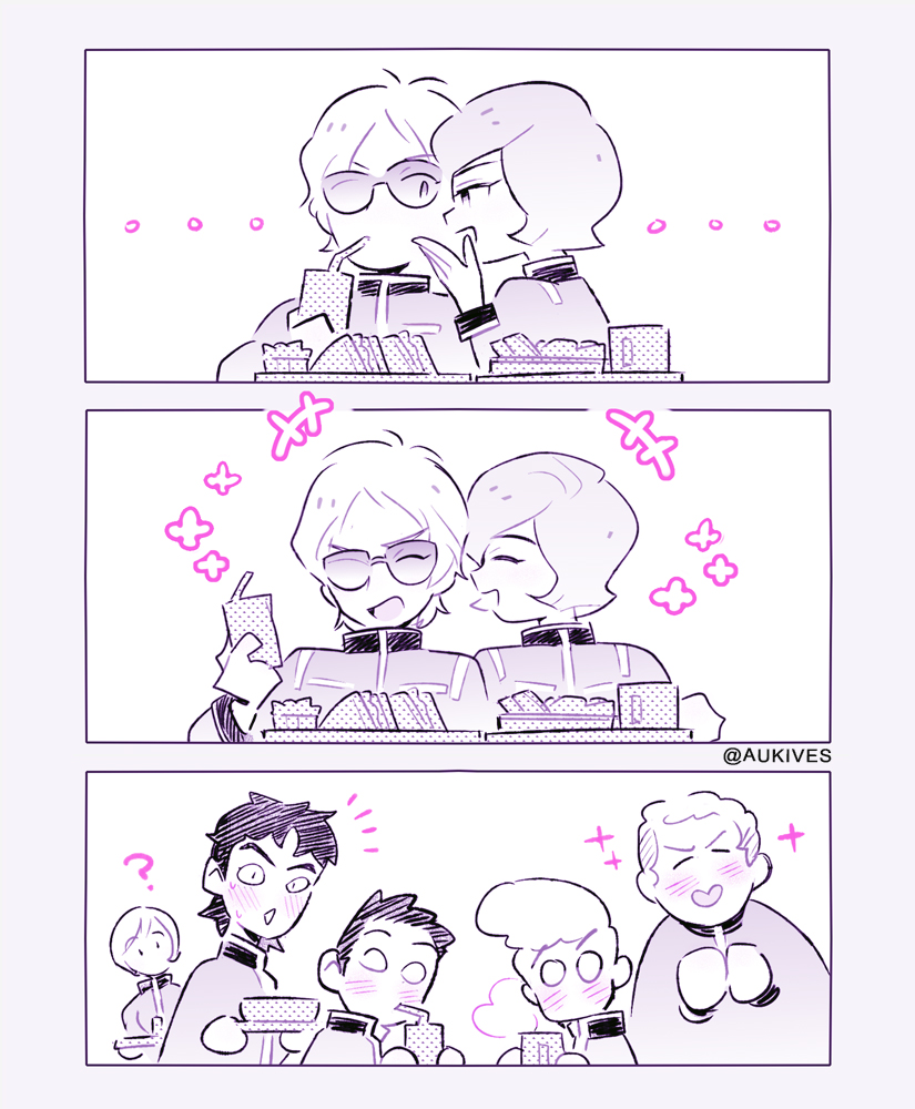 char aznable, garma zabi, and lino fernandez (gundam and 1 more) drawn by aukives