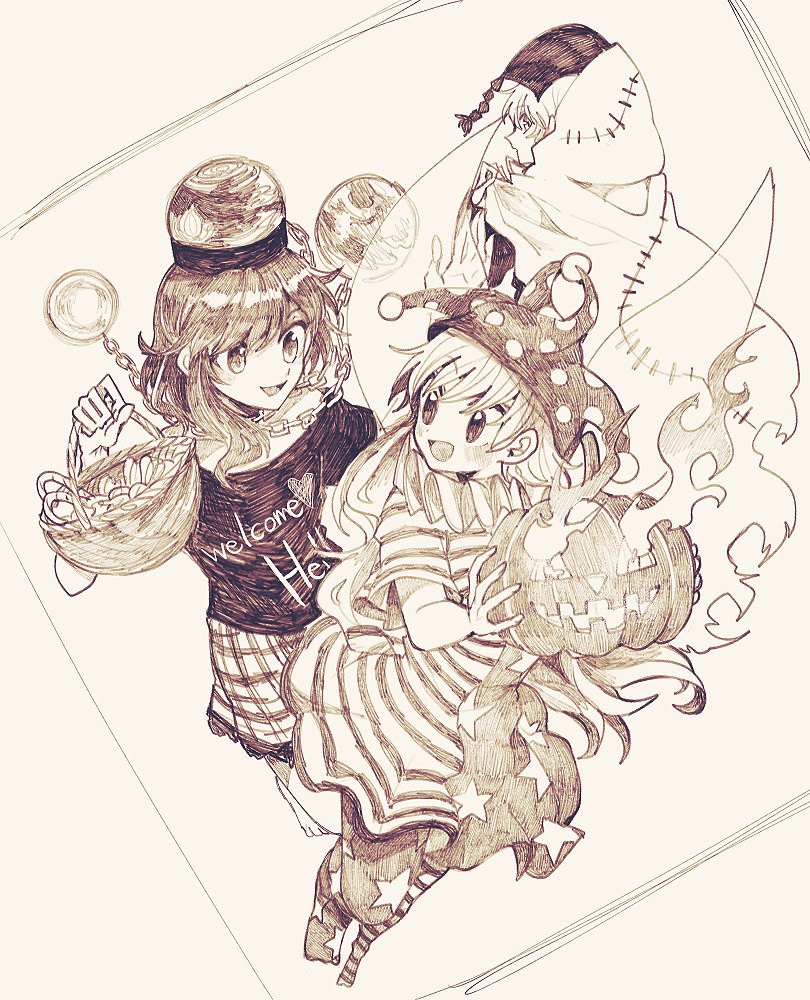 clownpiece, junko, and hecatia lapislazuli (touhou) drawn by itomugi-kun