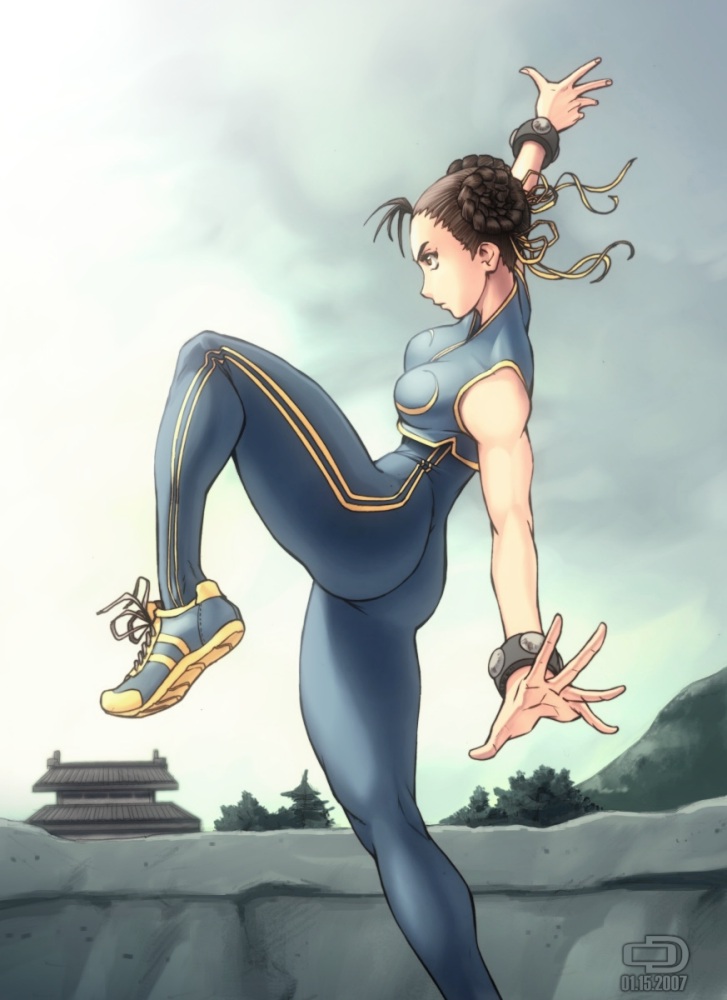 chun-li (street fighter and 1 more) drawn by omar_dogan