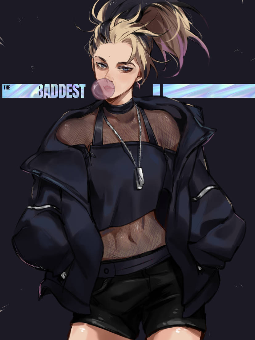 akali, k/da all out akali, and the baddest akali (league of legends) drawn by prangty