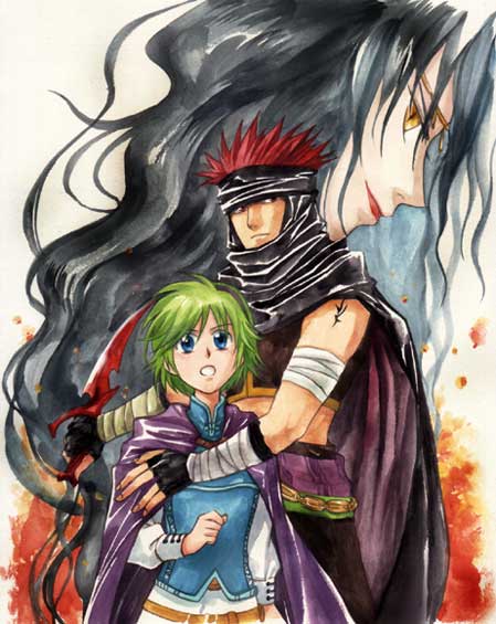 nino, jaffar, and sonia (fire emblem and 1 more) drawn by agahari