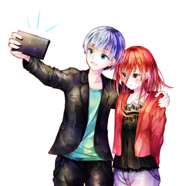 phosphophyllite and cinnabar (houseki no kuni) drawn by meguritekuruhi