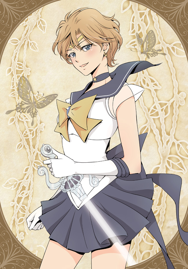 ten'ou haruka, sailor uranus, and super sailor uranus (bishoujo senshi sailor moon) drawn by xiuren