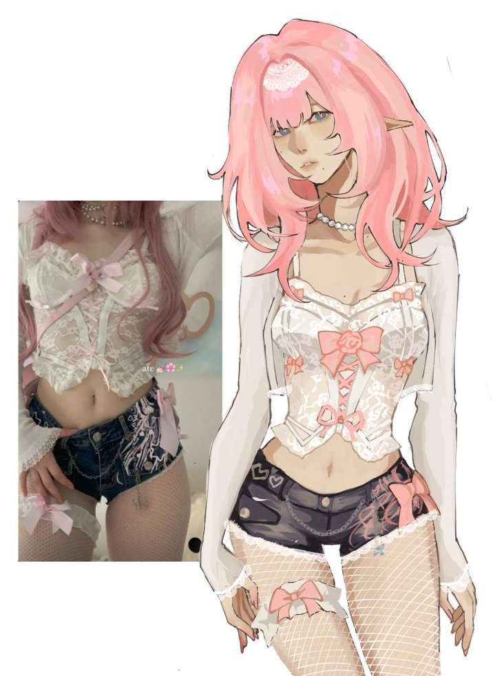 elysia (honkai and 1 more) drawn by sunny_(sunnyy_y1)