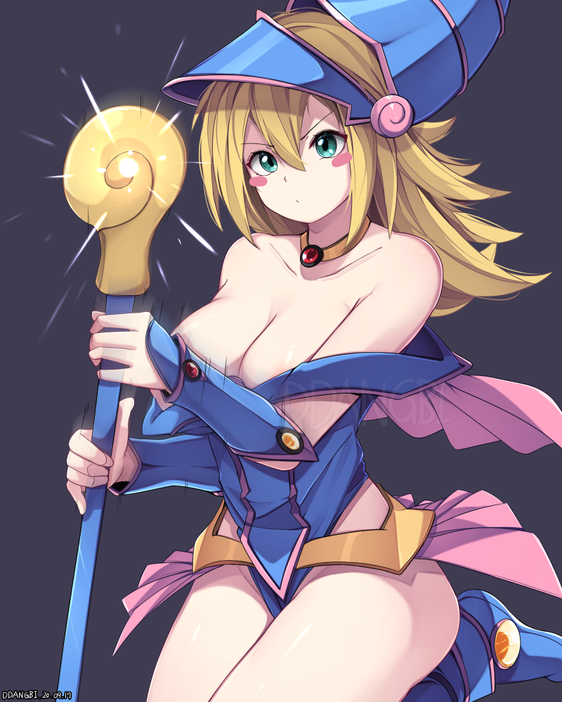 dark magician girl (yu-gi-oh!) drawn by ddangbi